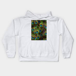 Peacock Feathers Invasion Kids Hoodie